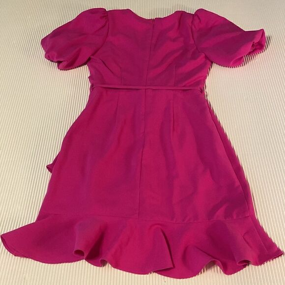 TCEC Faux wrap dress Magenta Pink Small - Picture 7 of 7